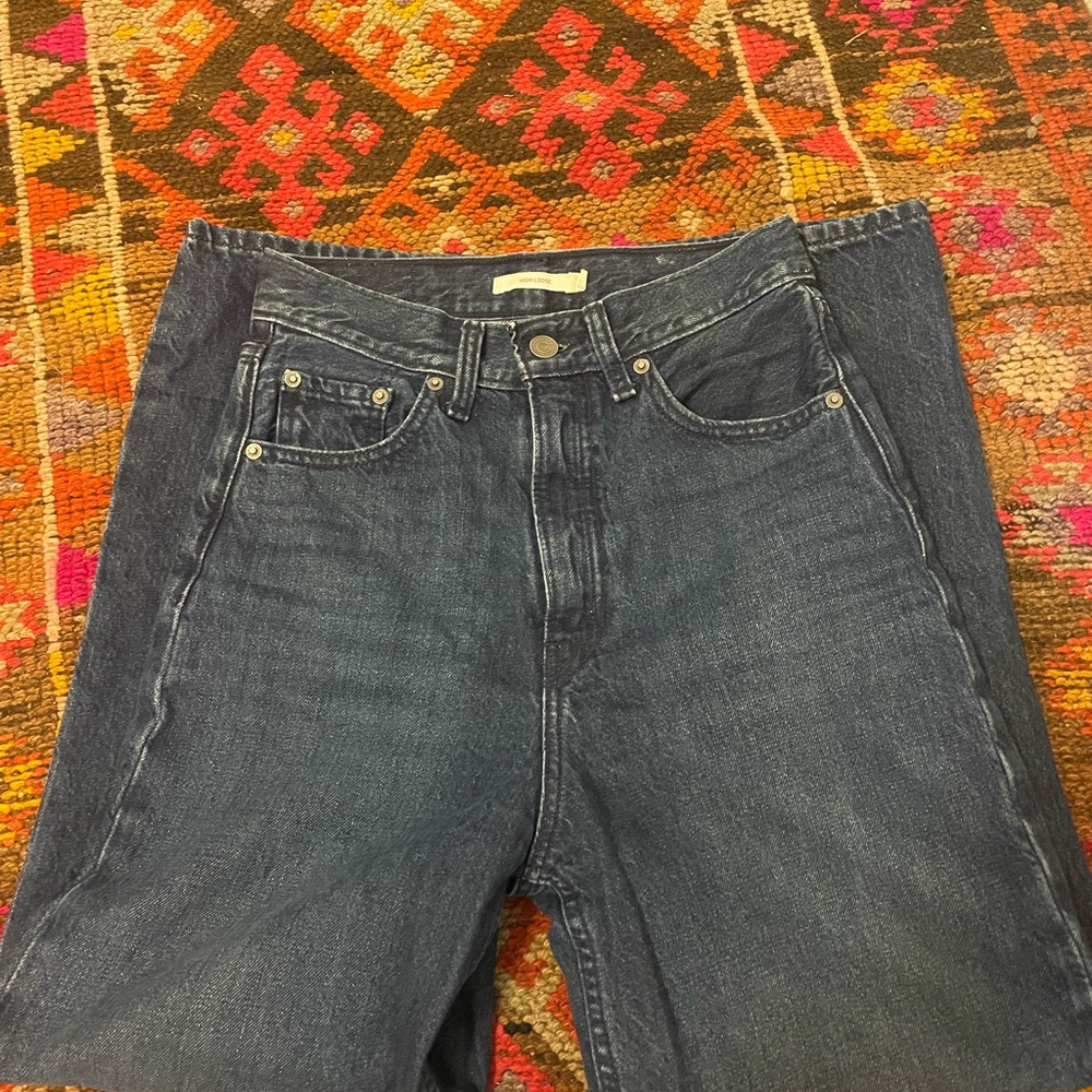 Levi’s High Loose Dark Wash Straight Leg Women's Jeans Size 25